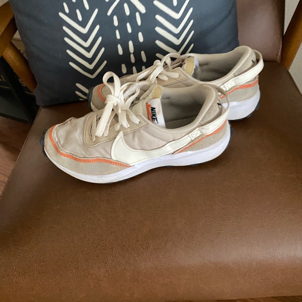 Nike Cream and Orange Casual Sneakers